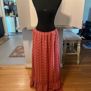 JODIFL Coral Maxi Skirt with Ruffle Hem